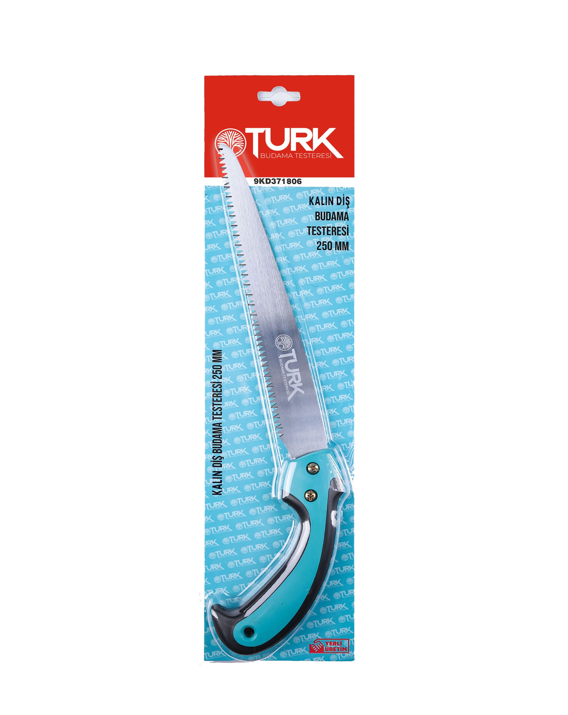 OTURK Kalın Diş Saplı Budama Testeresi 250 mm — kırmızı blister paket